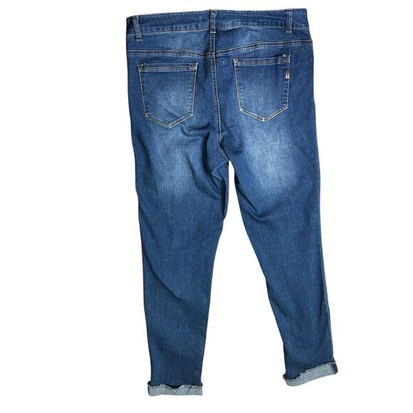 1822 DENIM “Taylor “ Jeans Women’s Size‎ 12 Raw Hem Cuffed Stretch Denim - Picture 3 of 8